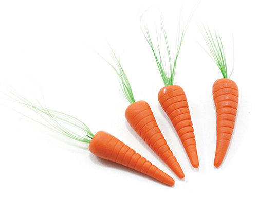 Dollhouse Miniature Carrots, 4/Pk